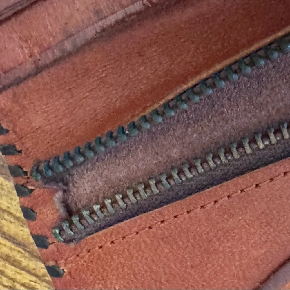 Hand Tooled Brown‎ Leather Aztec Calendar Long Wallet